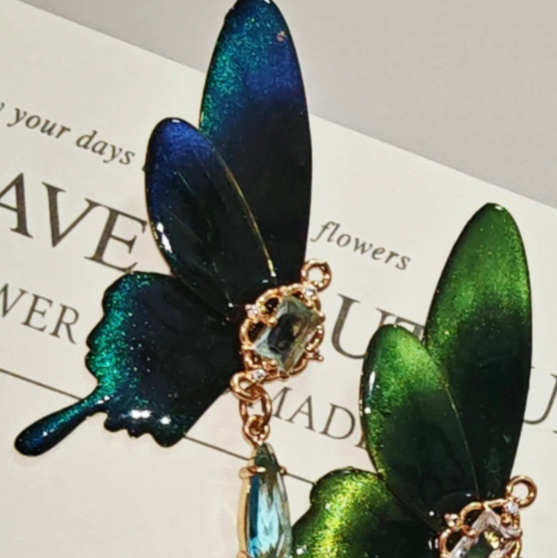 We Have Both Half-butterfly Stud Earrings And Incense Coil Ear Clips All Handmade