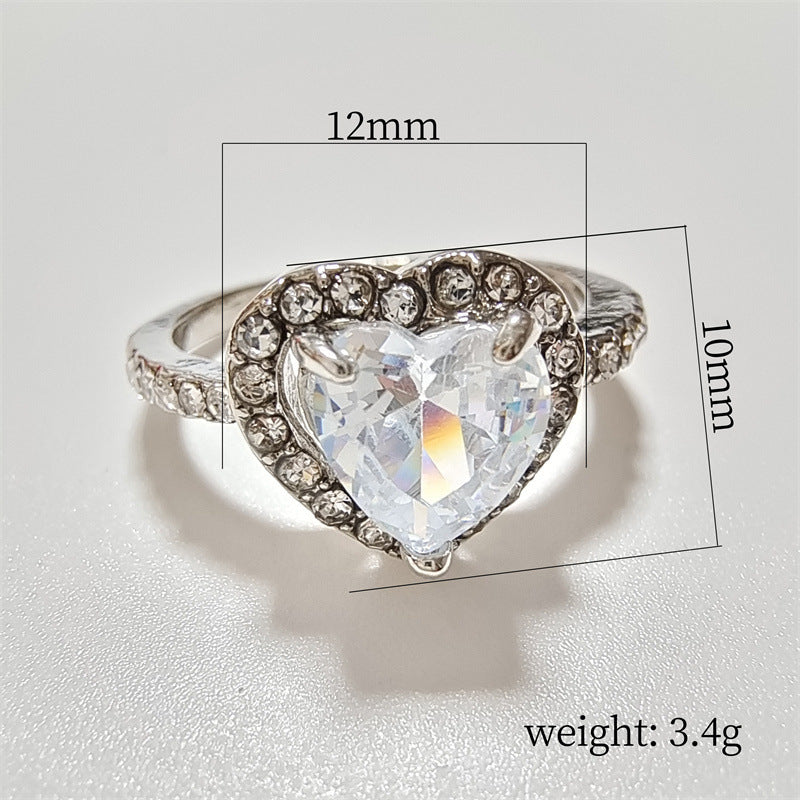 Simple Heart Shape With Diamond Ring
