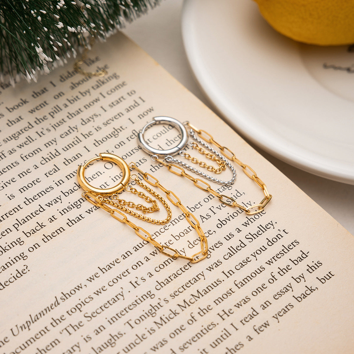 Sleek Stylish Stainless Steel Earrings With A Chic Tassel Design