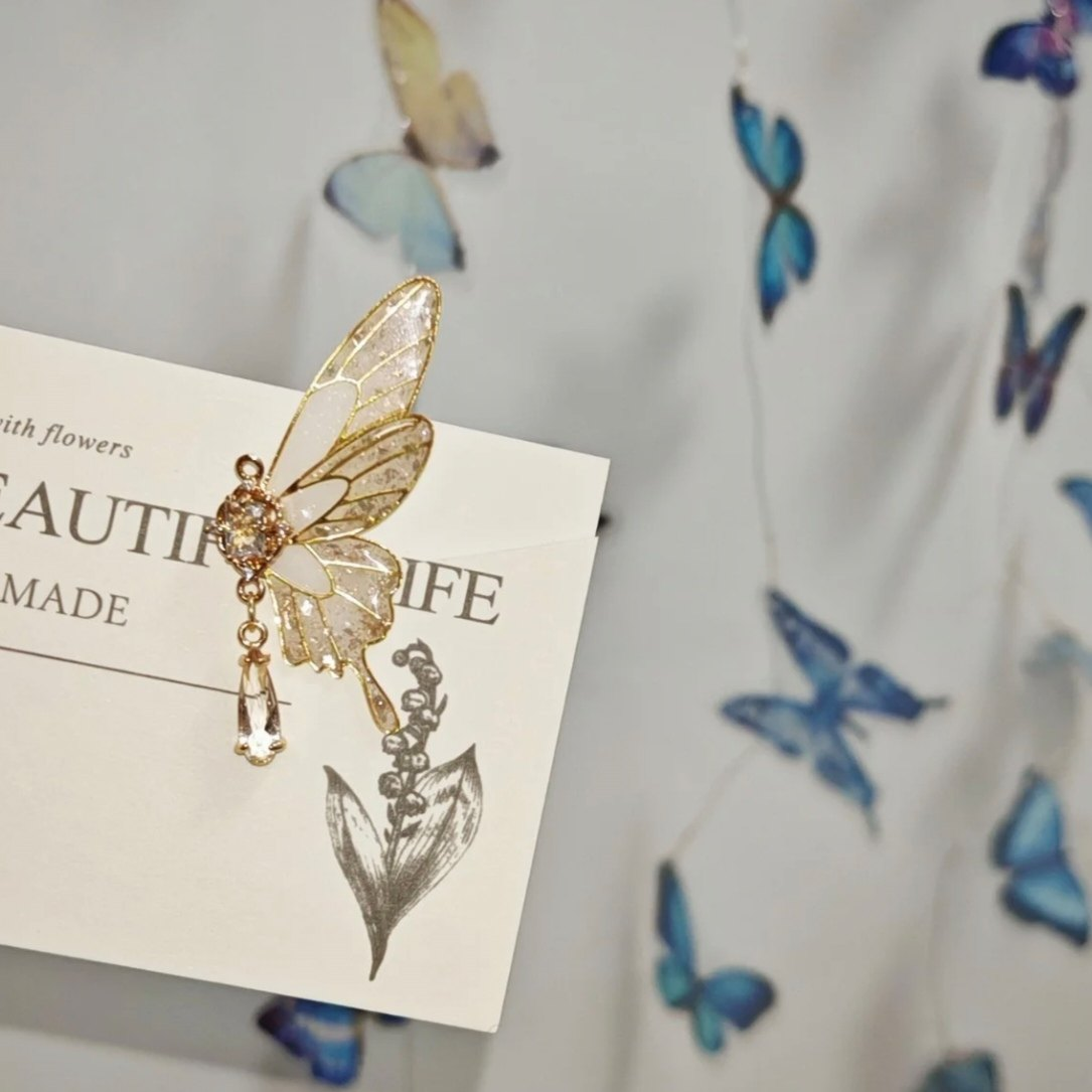 We Have Both Half-butterfly Stud Earrings And Incense Coil Ear Clips All Handmade