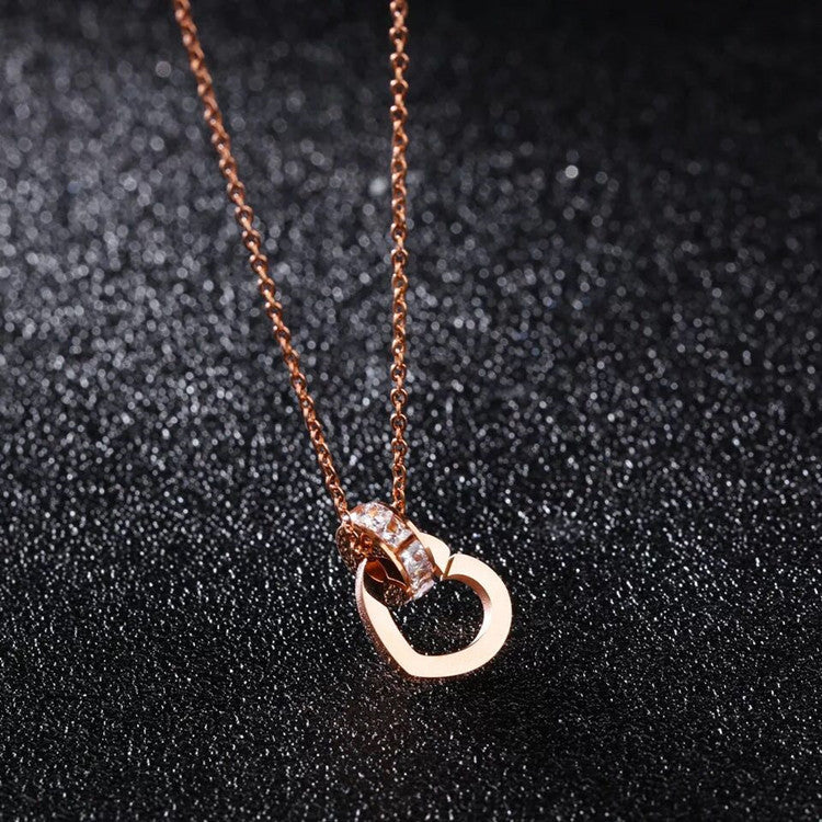 Diamond Love Heart Pendant Necklace