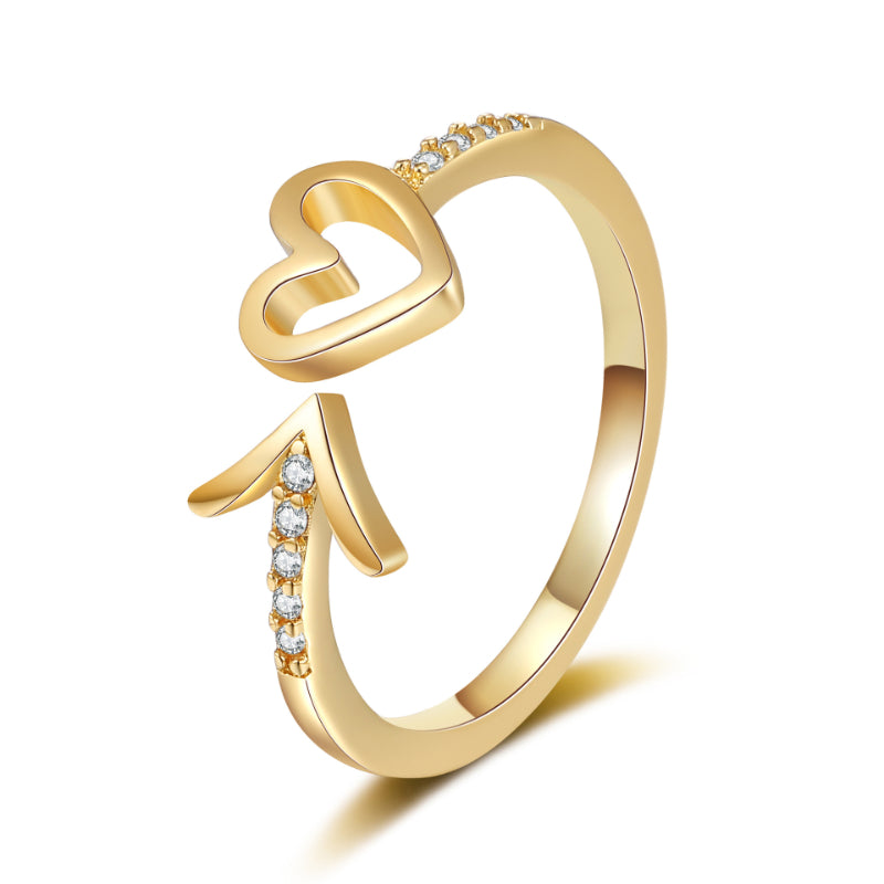 Diamond-encrusted Ring For Women A Stylish High-end Cool-girl Open-ring Accessory