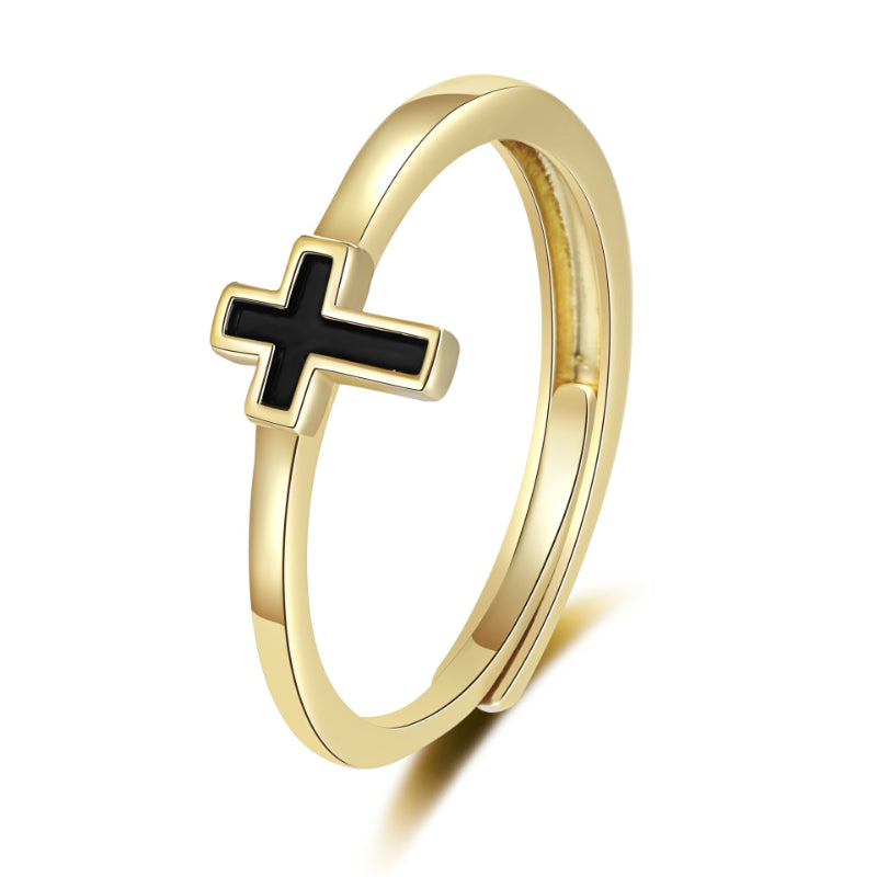 Diamond-encrusted Ring For Women A Stylish High-end Cool-girl Open-ring Accessory