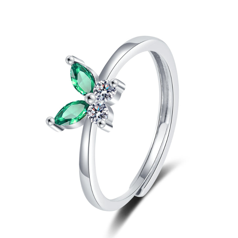 Diamond-encrusted Ring For Women A Stylish High-end Cool-girl Open-ring Accessory