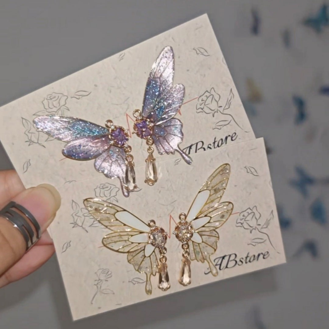 We Have Both Half-butterfly Stud Earrings And Incense Coil Ear Clips All Handmade