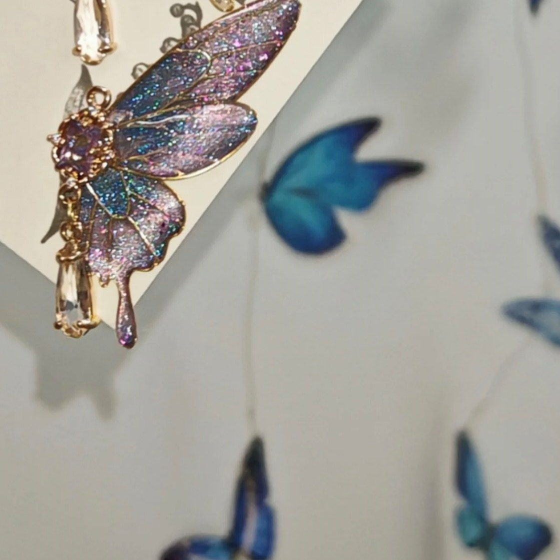 We Have Both Half-butterfly Stud Earrings And Incense Coil Ear Clips All Handmade