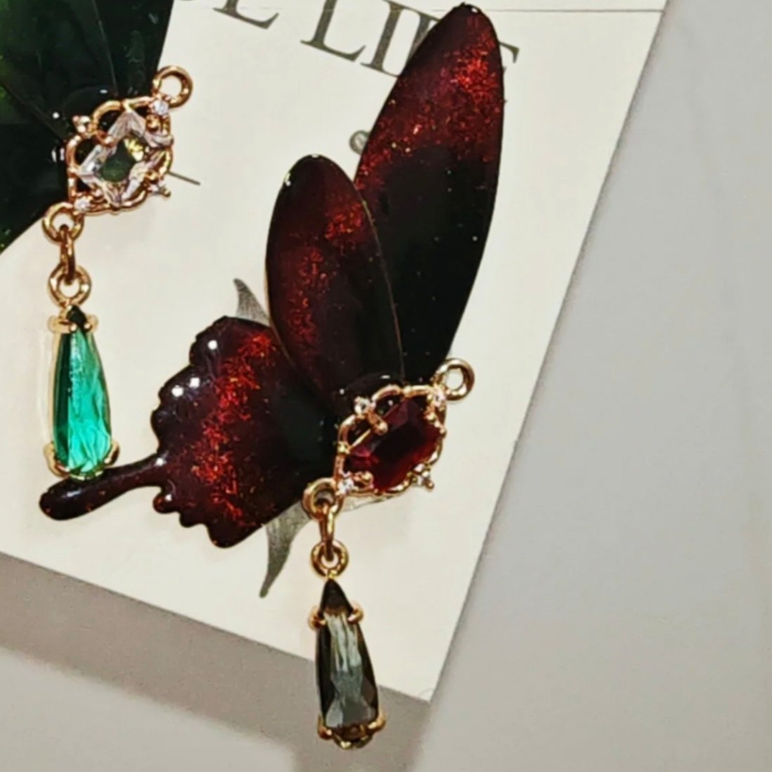 We Have Both Half-butterfly Stud Earrings And Incense Coil Ear Clips All Handmade